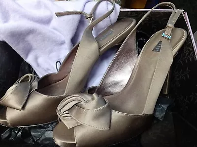 £10 • Buy Coast Size 8 Bronze Stiletto Shoes With Box And Dust Bag