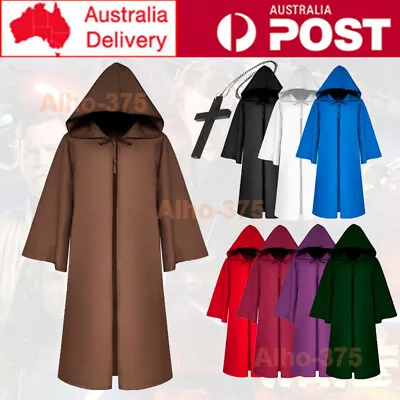 Star Wars Jedi Knight Cosplay Costume Cloak Cape Christmas Party Hooded Robe  • $35.99