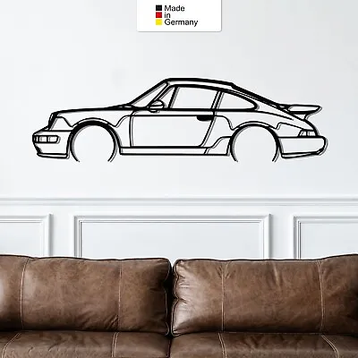 For Porsche 964 Metal Mural Wall Decoration Car Silhouette Metal Car Wall Art • £155.37