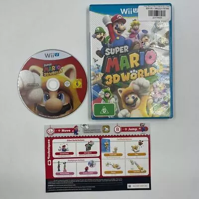 Super Mario 3D World Nintendo Wii U Game + Manual PAL 17m4 • $19.95