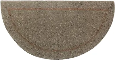Pure Wool Fireplace Rug - Half Moon Hearth Area Rug Carpet - Fire Resistant Hand • $70.99