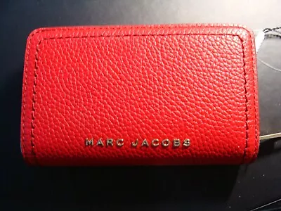 New Marc Jacobs Women Wallet Clutch Topstitched Red Compact Snap • $55