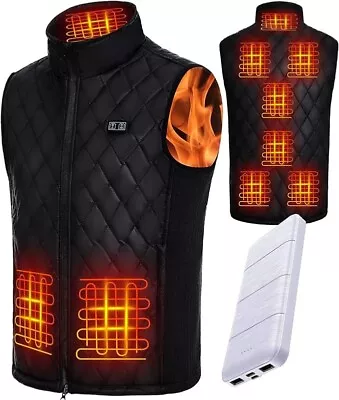 Heated Vest Warm Winter Warm Electric USB Jacket Men Women Heating Coat Thermal • $25