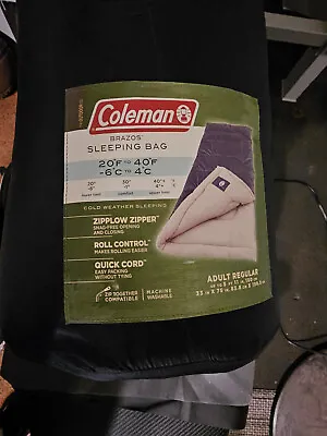 Coleman Brazos Cold-Weather Sleeping Bag 20°F/30°F Lightweight Camping ‎765636  • $32