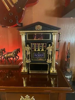 Franklin Mint CAESARS PALACE JACKPOT SLOT MACHINE BANK  40 TOKENS  Original Box • $250