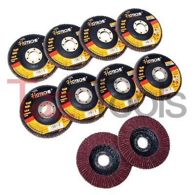 10 PC 4-1/2 X7/8  36 GRIT Flap Disc Angle Grinding Sanding Wheels Aluminum Oxide • $19.94