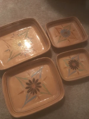 $45 • Buy Vintage Tlaquepaque Nesting Pans Mexican Redware