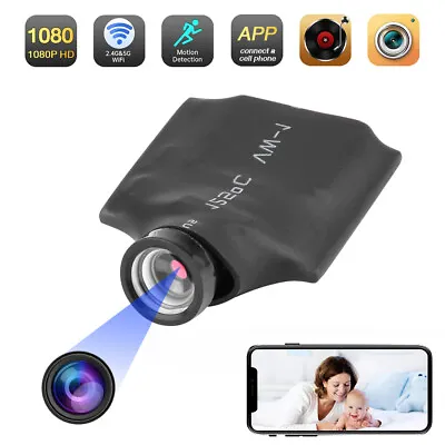 WiFi Wireless 4K Mini Camera Pinhole DIY Security HD Screw IP DVR Nanny Cam • £14.99