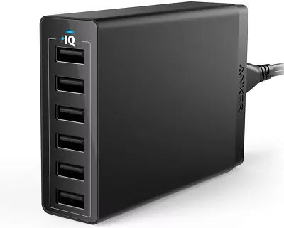 $101.95 • Buy Anker 60W 6-Port USB Wall Charger, Powerport 6 For Iphone X/ 8/7 / 6S / Plus, Ip