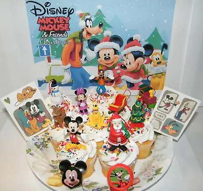 Disney Mickey Mouse Clubhouse Christmas Holiday Deluxe Cake/Cupcake Toppers • $15.95