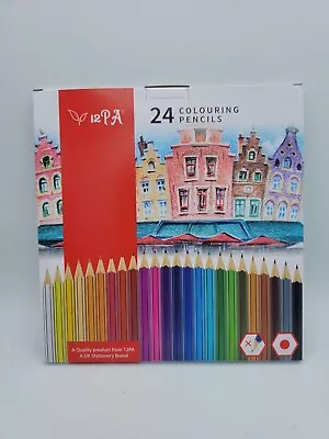 Multicoloured Vibrant Colouring Pencils For Adults & Children - 1X 24PK - NEW UK • £8.49