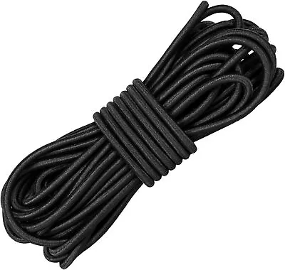 1/8  Black Shock Cord Marine Grade Bungee Heavy Duty Tie Down Stretch Rope Band • $8.54