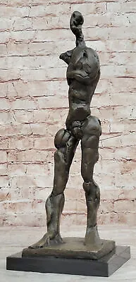 Mid Century Abstract A Tribute To Dali Male Man Bronze Sculpture Figurine Sale • $209.50