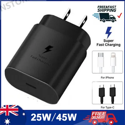 45W 25W Super Fast Wall Charger Type C USB-C PD Power Adapter For Samsung IPhone • $6.98