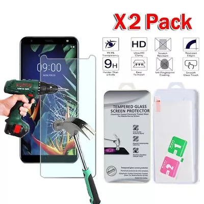 2 Pack Tempered Glass Screen Protector Cover For LG G6 G7 G8 K10 K30 K40 Q6 Q60 • £2.96