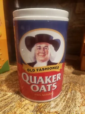 Vintage 1997 QUAKER OATS Ceramic Cookie Jar 120TH Anniversary Limited Edition • $30