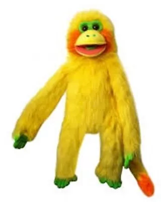 The Puppet Company Funky Monkey Puppet Large Yellow & Orange With Green Eyes • $37.34