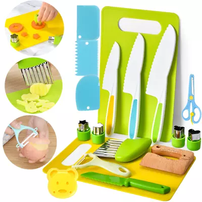 Safe Knives Set Kitchen Tools Perfect For Picnics Real-Toddler Kids Montessori • $11.55