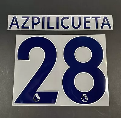 2017 2019 Official Sporting Id Chelsea Azpilicueta 28 Navy Player Size Name Set • £15
