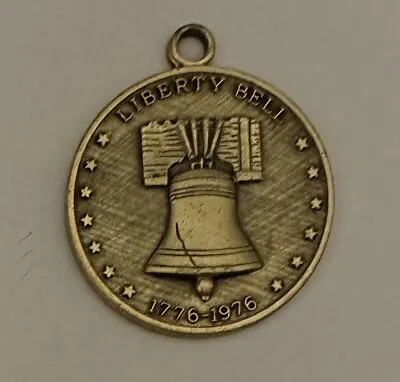 Vintage  Minnesota Alpha Chi Omega Brass Bicentennial Liberty Bell Pendant • $0.99