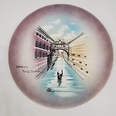 Venezia Ponte Del Sospiri Souvenir Painted Decorative Plate Italy 2054D CB • $39.99