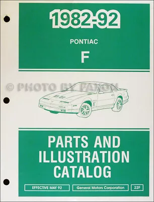 $229 • Buy 1992 Pontiac Firebird And Trans Am Parts Book Illustrated Master Catalog