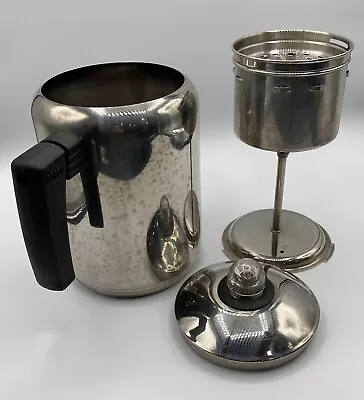 Vintage Copco 4-8 Cup Stovetop Percolator Stainless Steel Camping Coffee Pot • $17.95