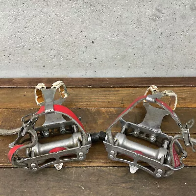 Vintage Campagnolo Record FRENCH Thread Pedals 14 X 1.25 Patent Brev   70s 80s • $149.99