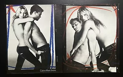 Kate Moss Jamie Dornan Calvin Klein Jeans 2006 Print Ad 20x12  2 Pages Topless • £8.75