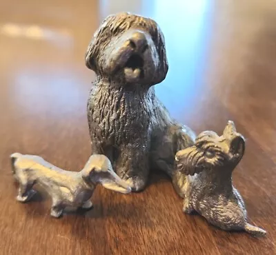 Dog Pewter Figurine Mini Figure Lot Set Sheep Dog Dachshund Wiener Scottie  • $29.99