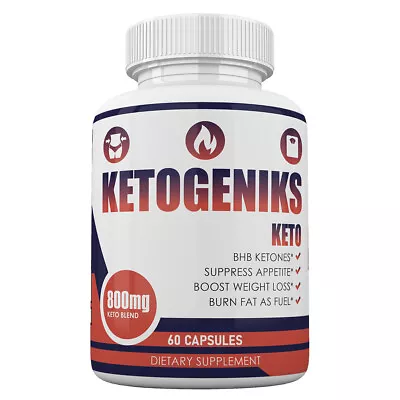 KETOGENIKS KETO Weight Loss Diet Pills That Works Fast - 1 MONTH SUPPLY  • $27.19