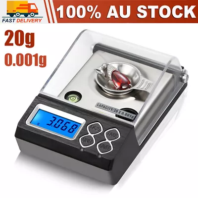 20g 0.001g High Precision Electronic Digital Scales Jewellery Milligram Scale AU • $29.99