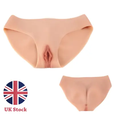 UK Stock Full Silicone Underwear Pant Shorts Realistic Vagina Transgender • £58