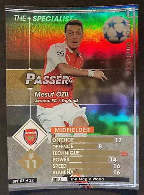 2015-16 Panini WCCF Specialist Passer Mesut Ozil Arsenal Refractor Card  • $1.69