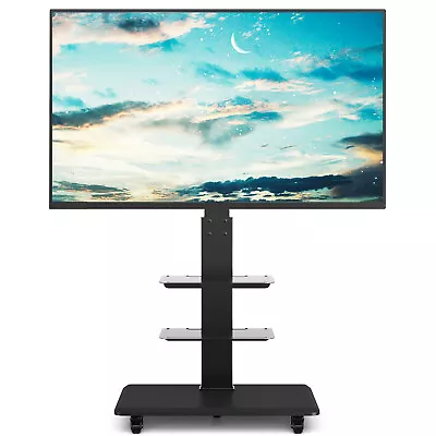 Mobile TV Stand Cart With Swivel Mount For 32 -65  LCD LED Flat/Curved Screen TV • $89.99