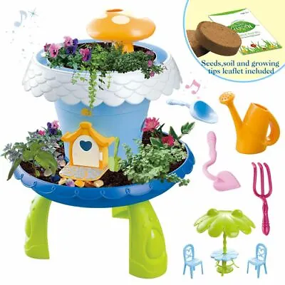  Fairy Tale Garden Magical Cottage Playset DIY Miniature Gardening For Kids • £16.48