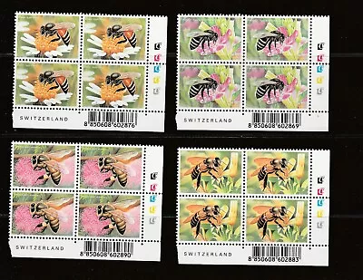 THAILAND  2000 3 Baht Bees SET Corner B4 MNH • $5.85