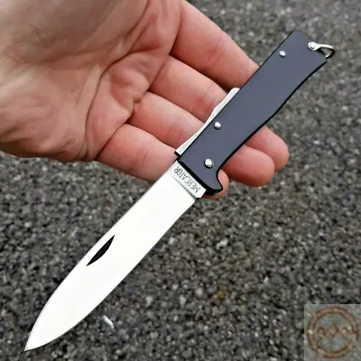 OTTER-Messer Mercator Folding Knife 3.5  Carbon Steel Blade Stainless Handle • $48.19