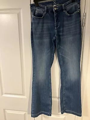 Ladies Dream Jeans By Mac Size 16(40) Blue Denim Boot Leg Jeans • £6