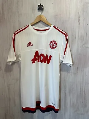 Manchester United 2015 2016 Training Size M Adidas Soccer Shirt Football Kit Tee • $34.95