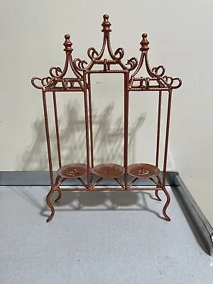 Vintage Metal Pagoda Candle Holder • $89