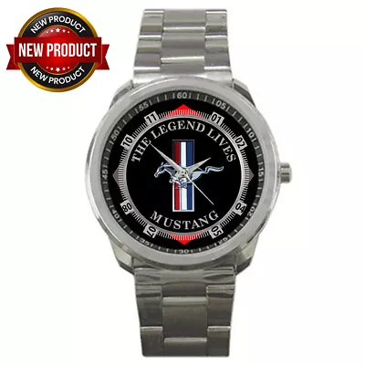 NEW! Special! THE LEGEND LIVES Ford Mustang Logo Sport Quartz Analog Wrist Watch • $23.89