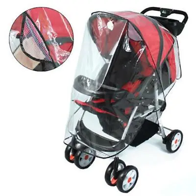 Quality Universal Buggy Pushchair Stroller Pram Transparent Rain Cover Vent Baby • £6.95