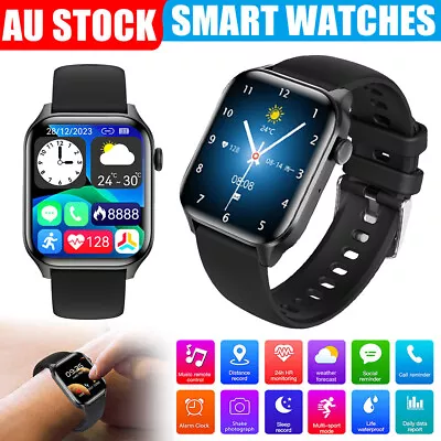 Waterproof Smart Watches Sports Heart Rate Monitor Fitness Track Bluetooth Call • $27.85