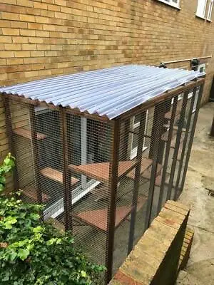 Catio Cat Lean To 8ft X 4ft X 7.5ft Secure Safe Garden Pet Run Accessories 1x1 • £738
