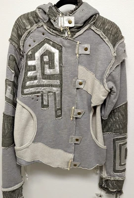 $149.99 • Buy NWT Men's M Urban Sweatshirt Jacket Punk Hip Distressed Grunge Mayan MSRP $375