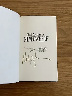 $99 • Buy Neil Gaiman Signed Neverwhere Illustrated By Chris Riddell Hardcover New