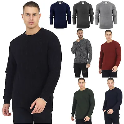 Brave Soul Crew Neck Jumpers Mens Classic Casual Knitted Pullover Winter Sweater • £12.99