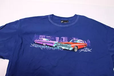 Vintage 90s Lowrider Impallas Men's Tshirt Size  L Blue • $18