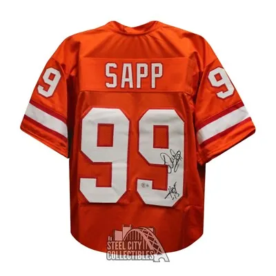 Warren Sapp HOF Autographed Tampa Bay Custom Orange Football Jersey - BAS • $107.96